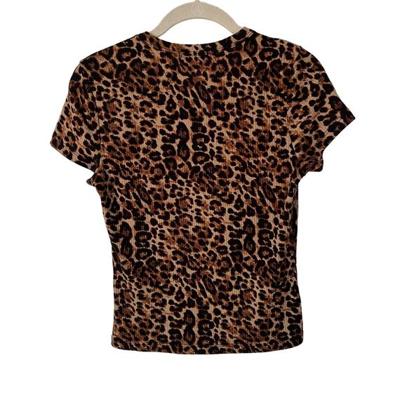 AQUA Leopard Print T-Shirt M Mobwife Baby Tee - Picture 5 of 6